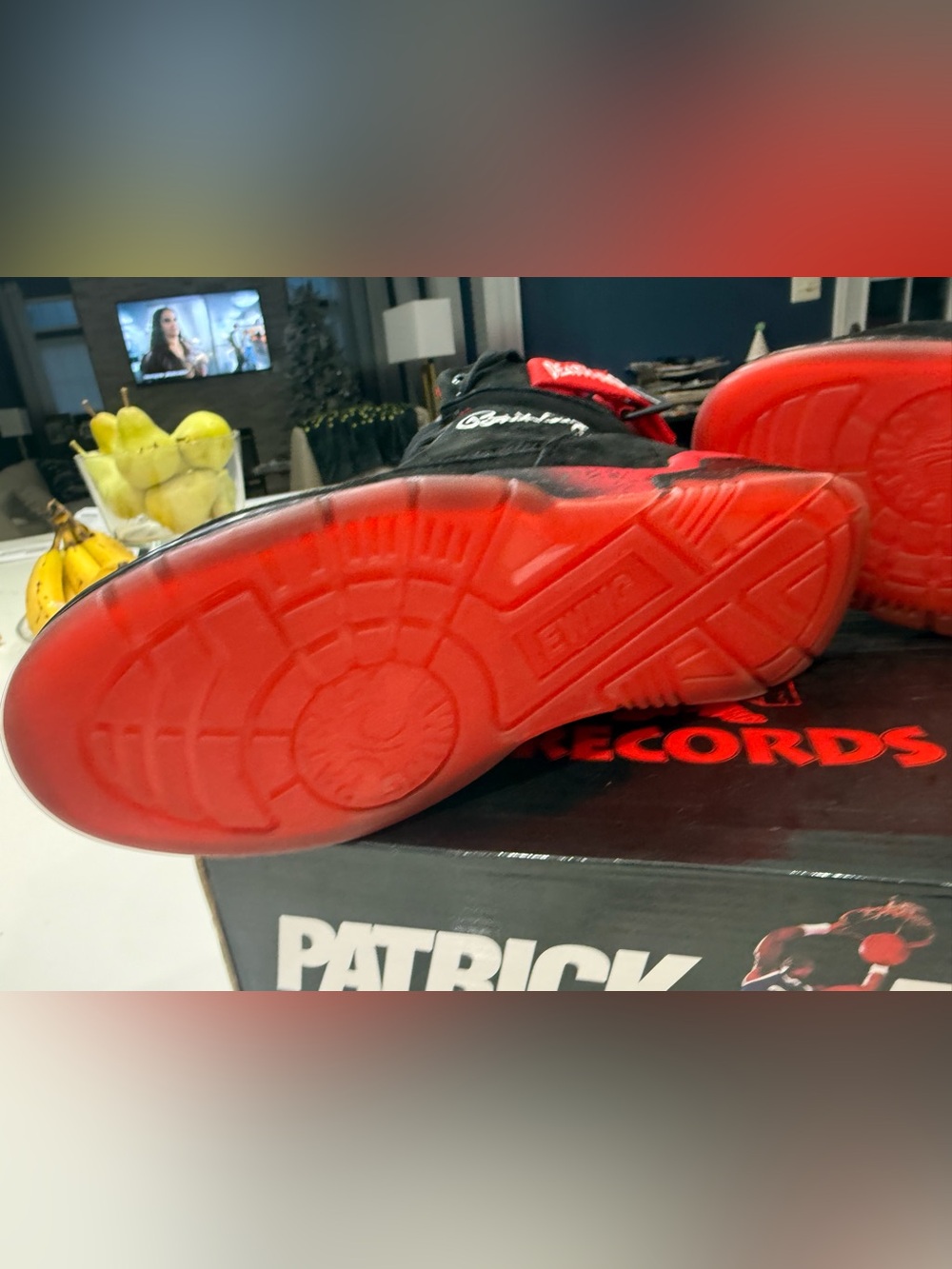 Patrick Ewing Athletics “Death Row”  High-Top Bball Shoes - Red & Black Suede - Picture 7 of 16